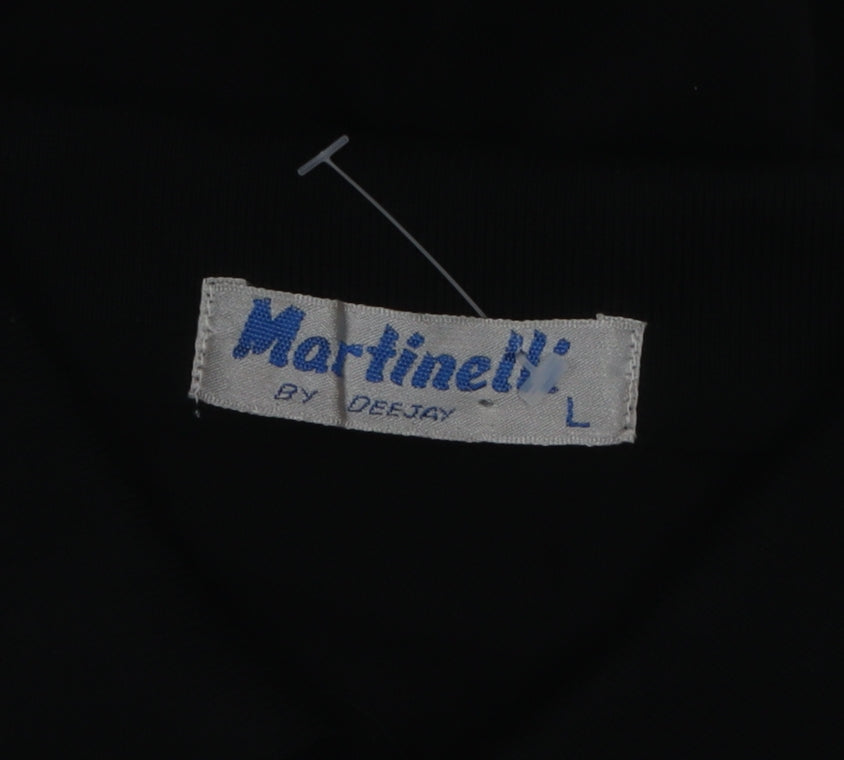 Martinelli by Deejay Men's Black Polo Shirt Size L Short Sleeve