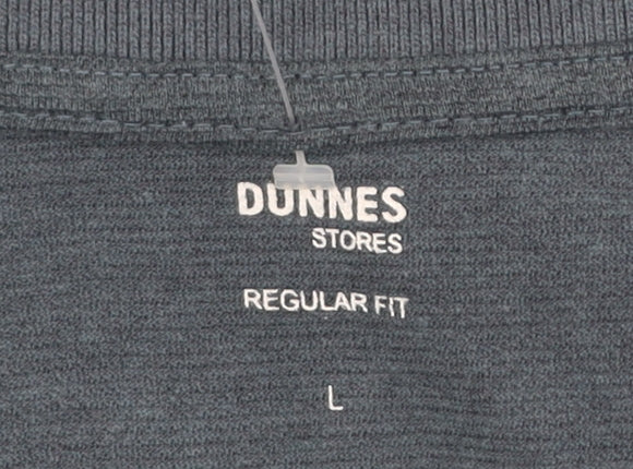 Dunnes Mens Blue Regular Fit Polo Shirt Size L