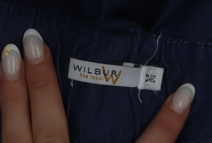 Wilbur The Label Womens Blue Cropped Regular Fit Jeans Size M