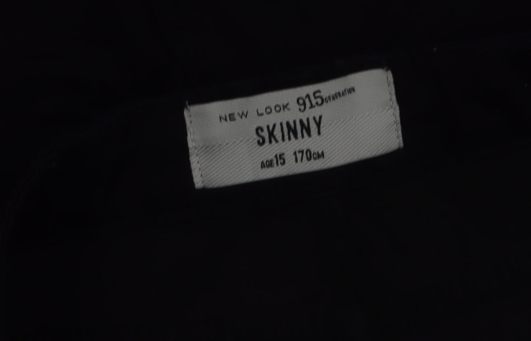 New Look Teens Black Skinny Stretch Trousers Age 15 170cm
