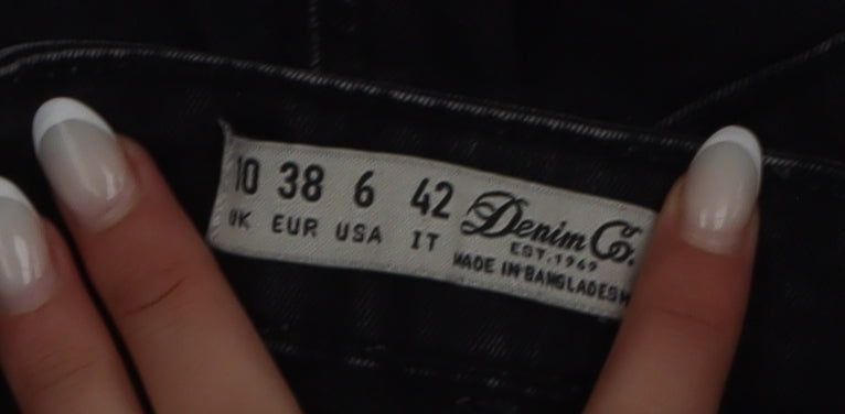 Denim Co. Womens Black Skinny Stretch Jeans Size 10