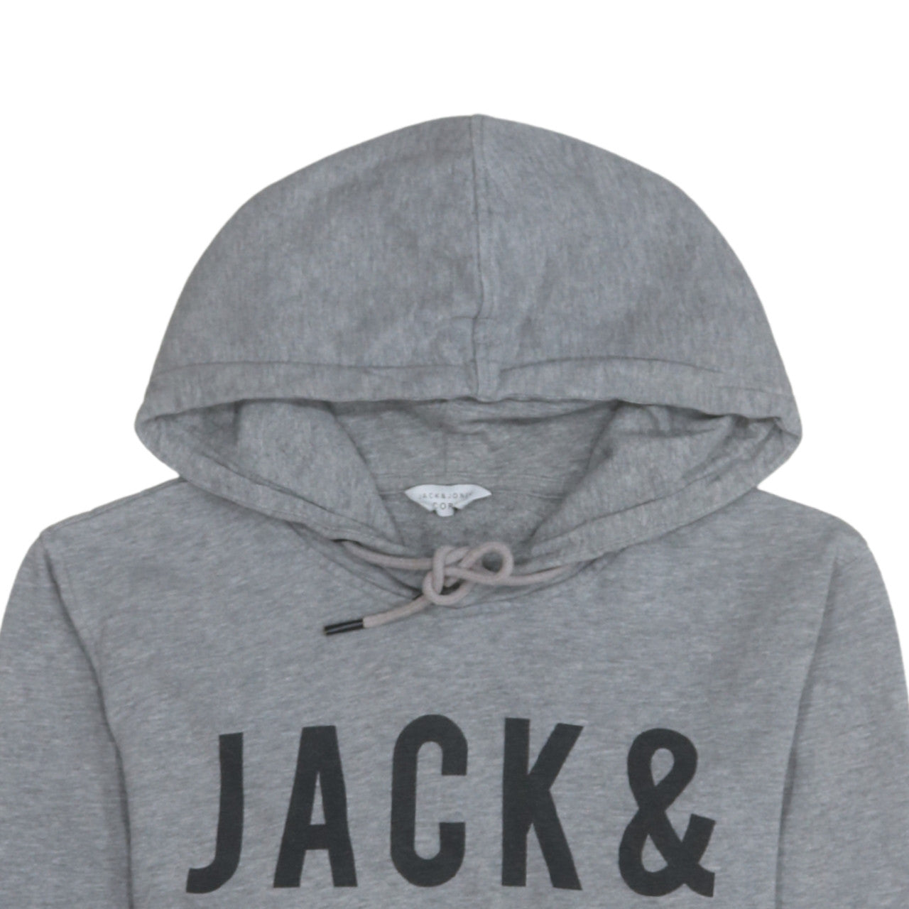 Jack & Jones Men’s Grey Pullover Hoodie S Logo Core Sweatshirt
