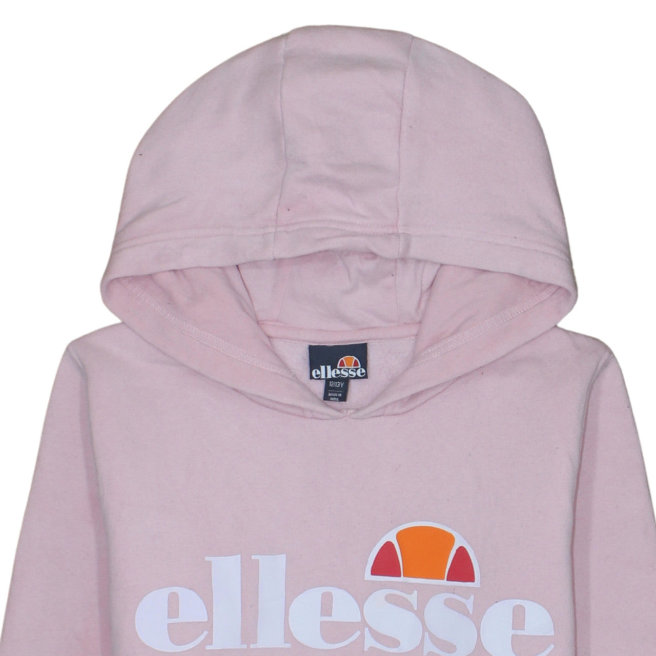 Ellesse Girls Pink Pullover Hoodie 12-13 Years Logo Hooded Sweatshirt