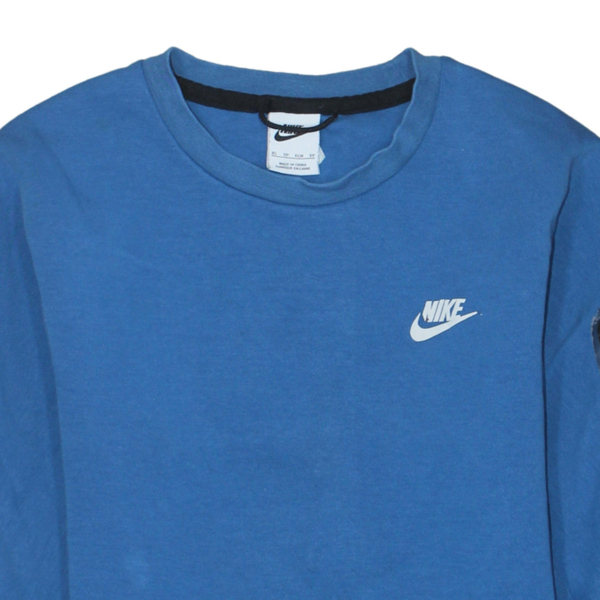 Nike Men Blue XS Crew Neck Pullover Sweatshirt with Zip Pocket