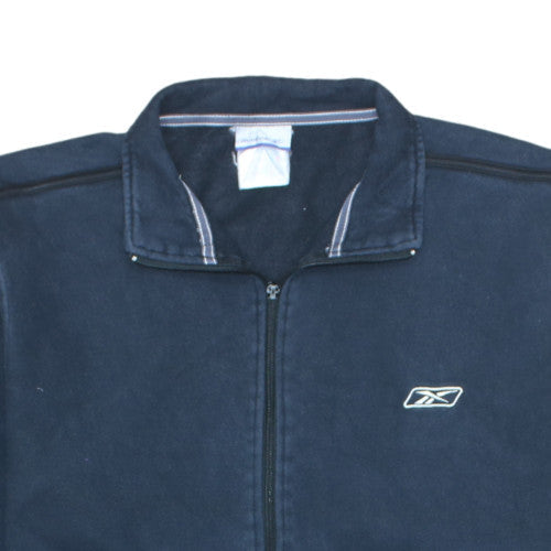 Reebok Men's Blue Full Zip Fleece Sweatshirt L Sportswear