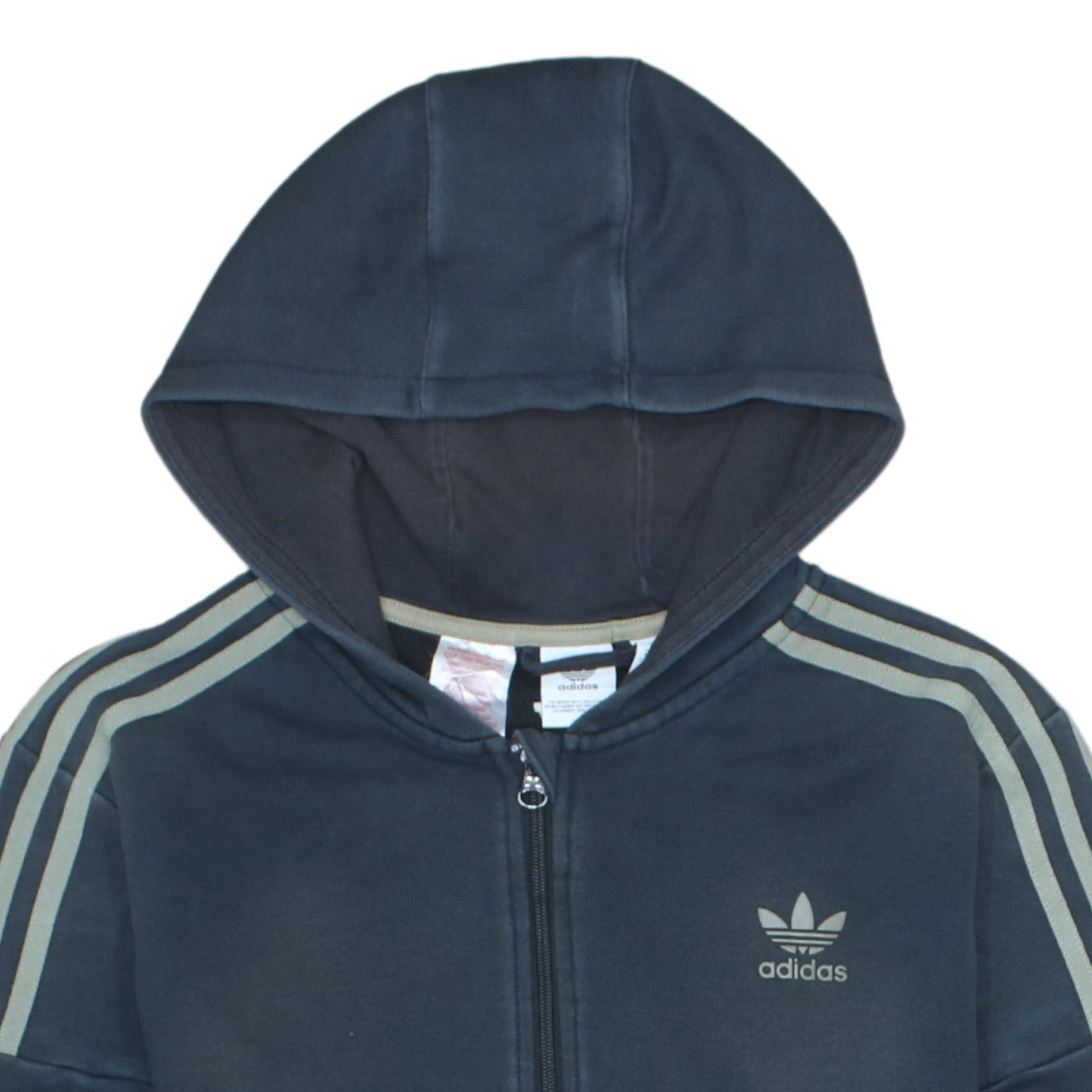 Adidas Boys Black Full Zip Hoodie XL 15-16Y Hooded Sweatshirt