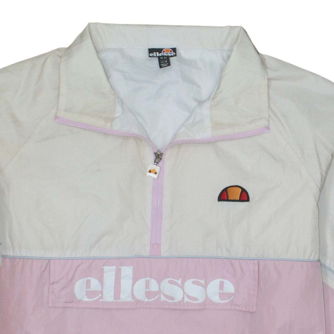 Ellesse Women's Pink Windbreaker Jacket Size 14 Lightweight Logo