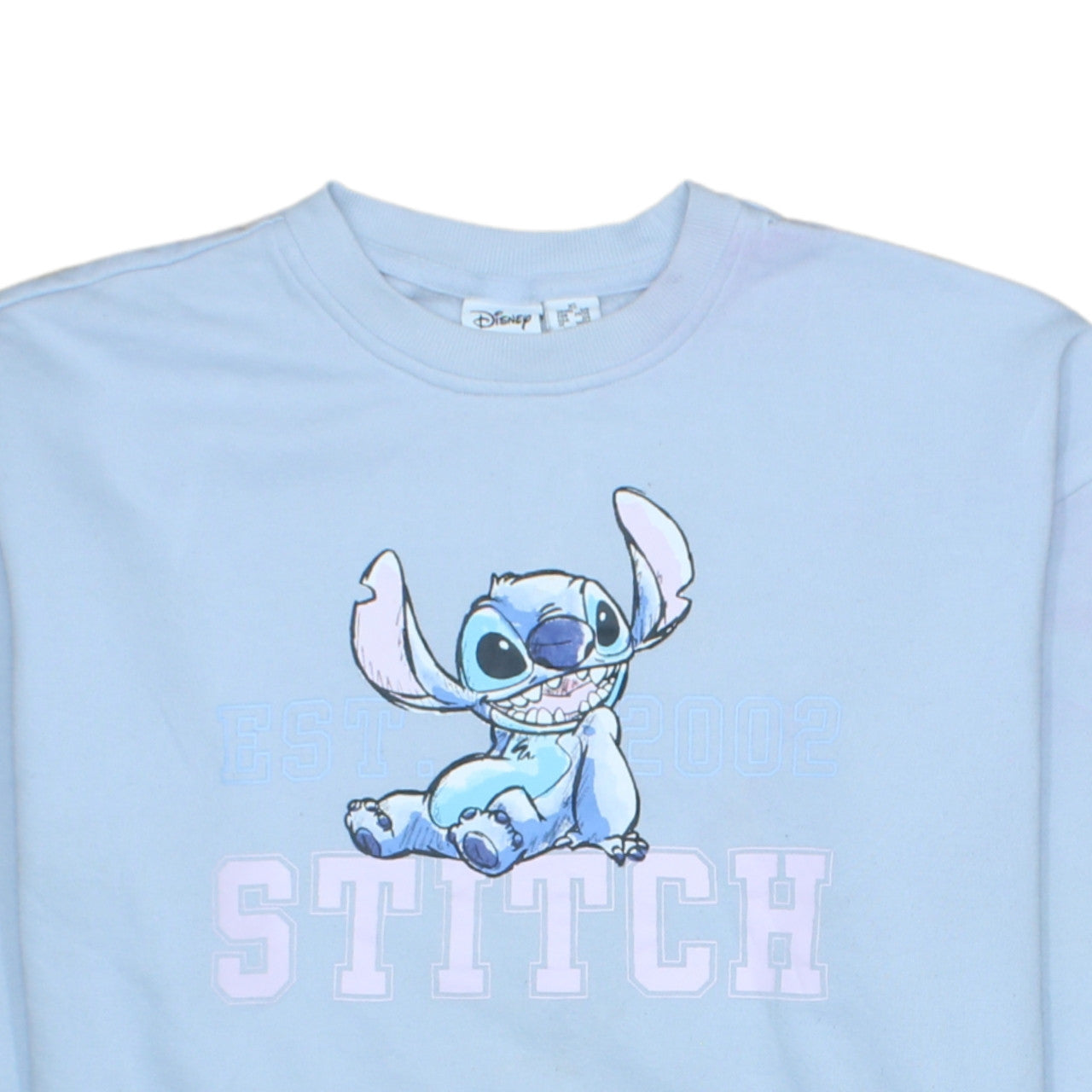 Disney x Primark Women Blue Stitch Sweatshirt XS Pullover Crew Neck