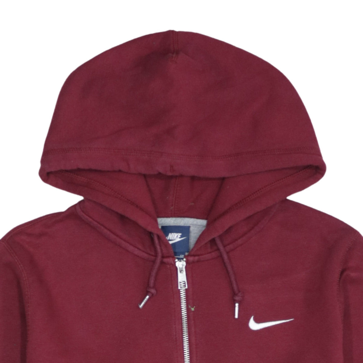 Nike Men Red Full Zip Hoodie S Fleece Lined Sportswear