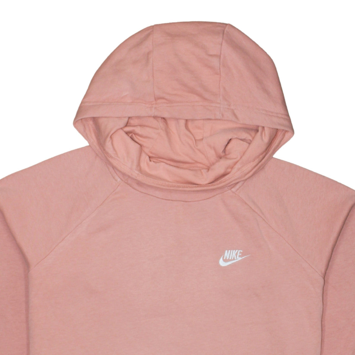 Nike Women Pink Pullover Hoodie Large Cotton Blend Sweatshirt
