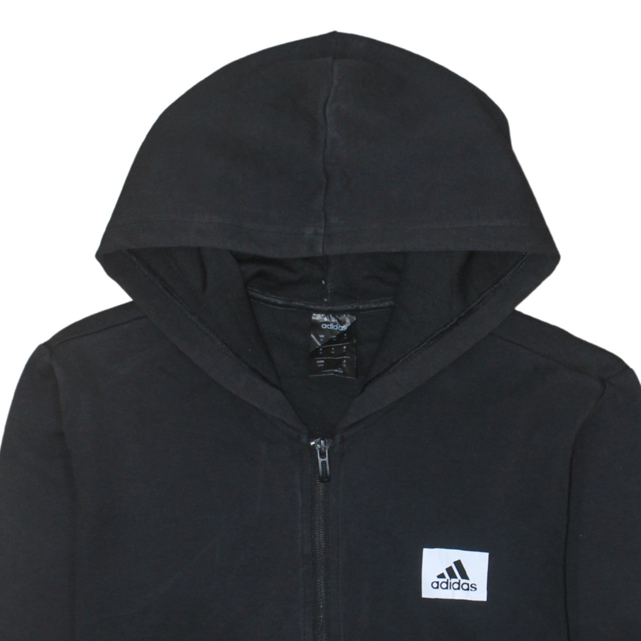 adidas Mens Black Full Zip Hoodie Medium Lightweight Sportswear