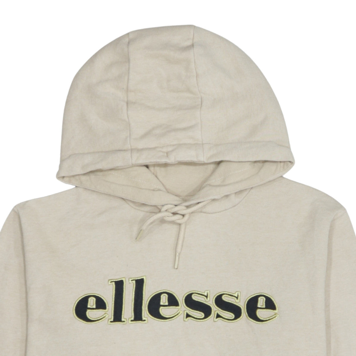 Ellesse Men's Beige Pullover Hoodie S Fleece Embroidered Logo
