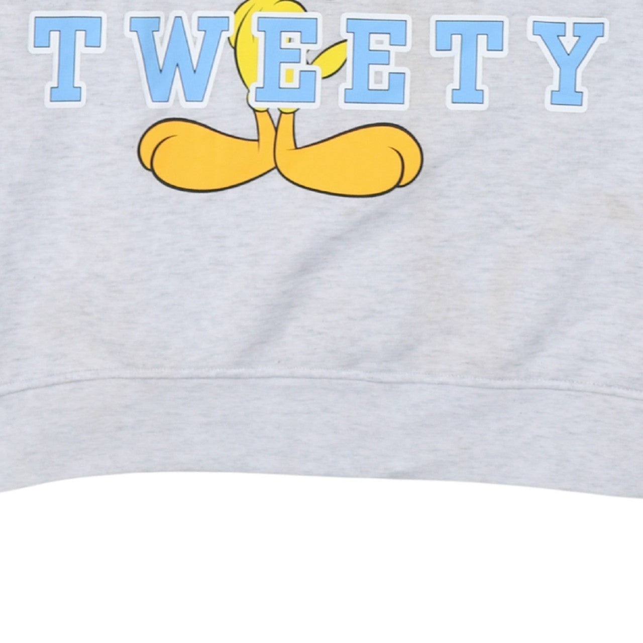 Looney Tunes Tweety Grey Pullover Sweatshirt Women M 12/14