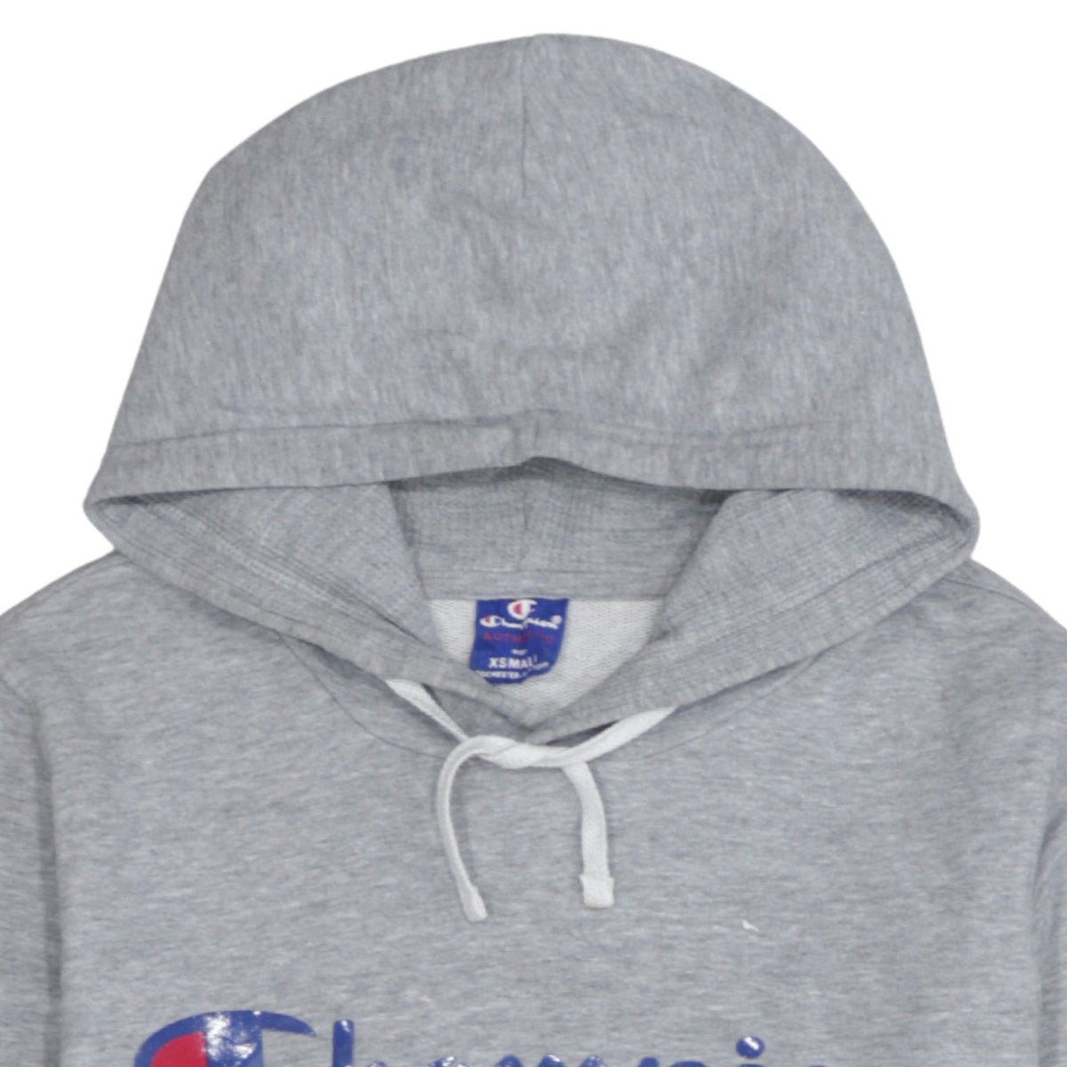 Champion Men's Grey XS Pullover Hoodie with Logo Print