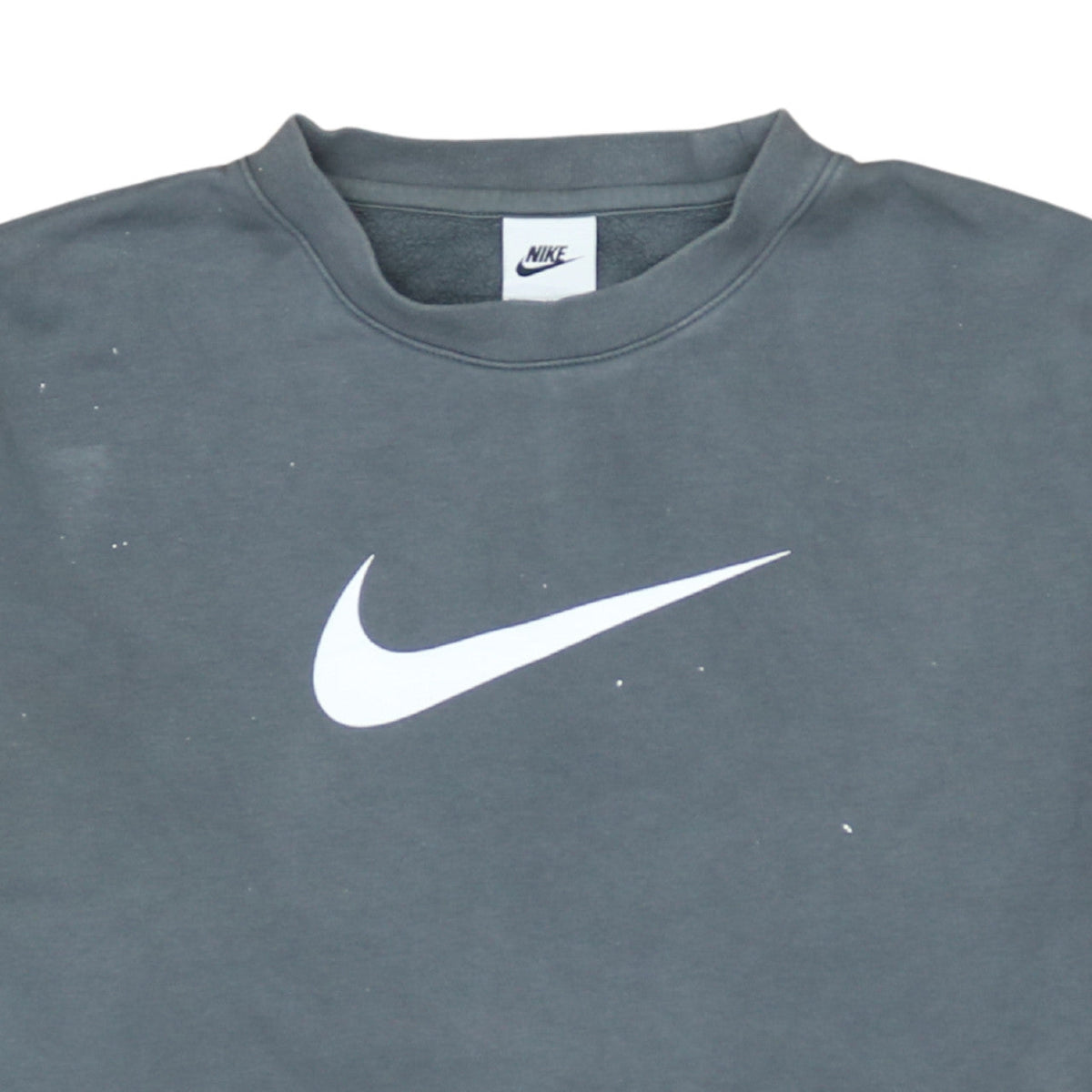 Nike Men's Grey Logo Crew Neck Sweatshirt Size M