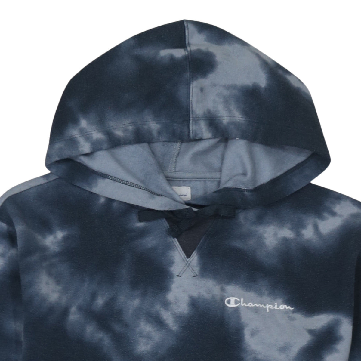 Champion Women's Black Blue Tie-Dye Pullover Hoodie Small