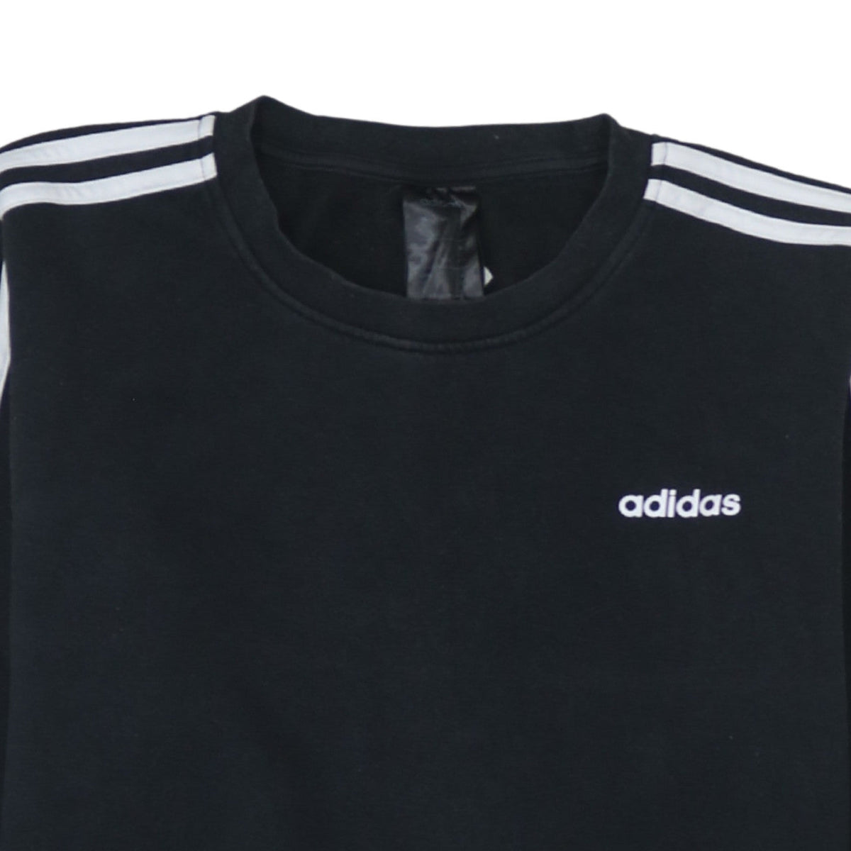 Adidas Women Black Crew Neck Long Sleeve Pullover Sweatshirt L