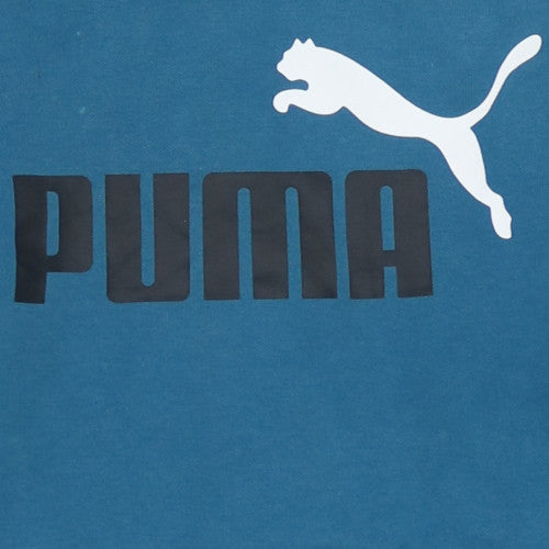Puma Men's Blue Pullover Hoodie Small Fleece Graphic Sportswear