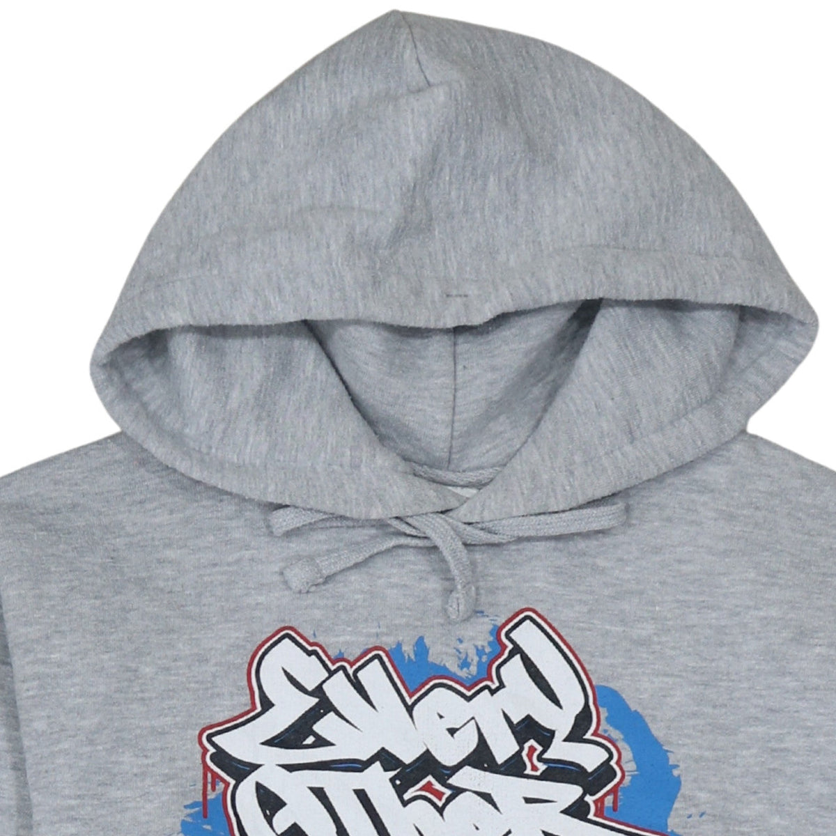 Russell Men’s Grey Pullover Hoodie M Graphic Urban Style
