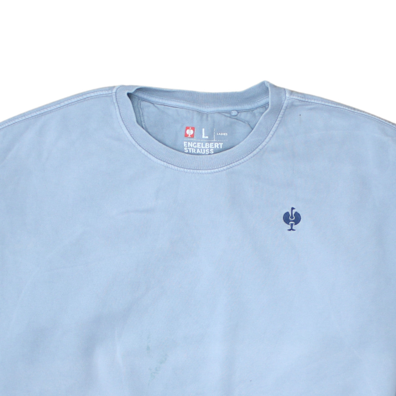 Engelbert Strauss Unisex Blue Pullover Sweatshirt L Fleece Crew Neck