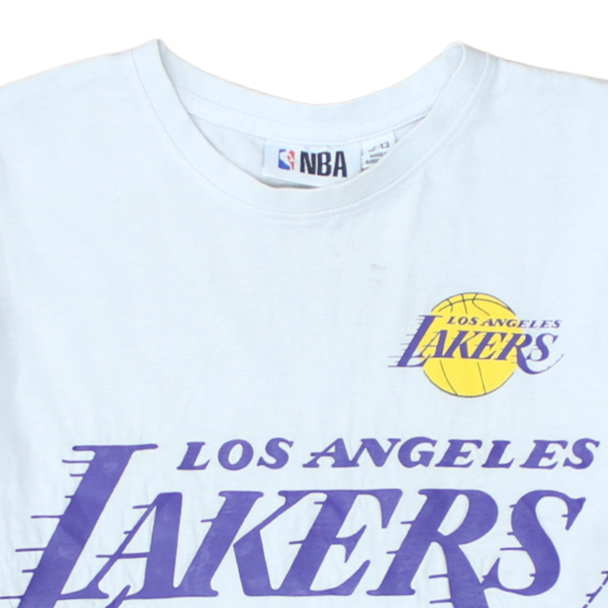 NBA Boys White Los Angeles Lakers LeBron James 12-13 Years Graphic T-Shirt