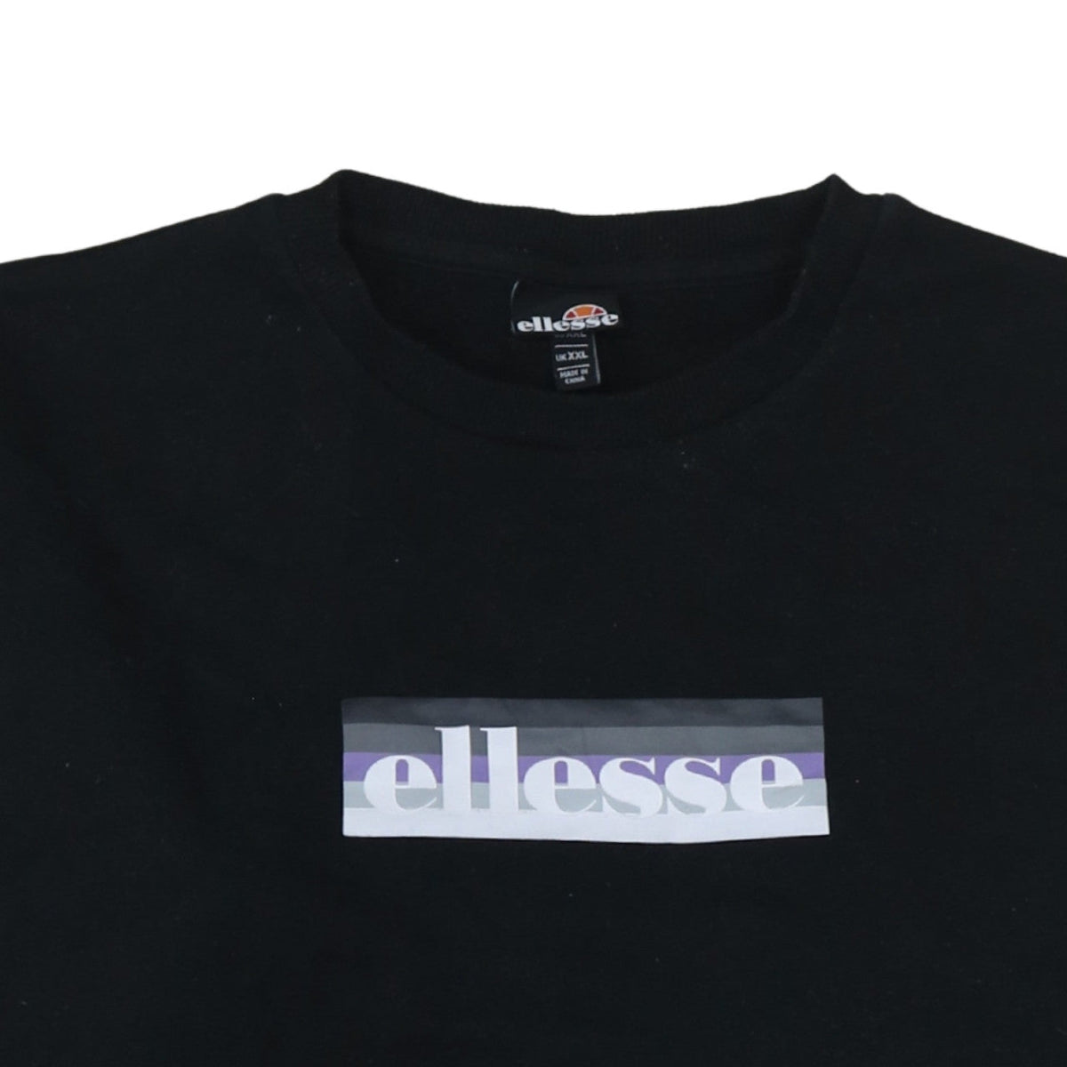 Ellesse Women Black XXL Pullover Sweatshirt Logo Cotton Blend
