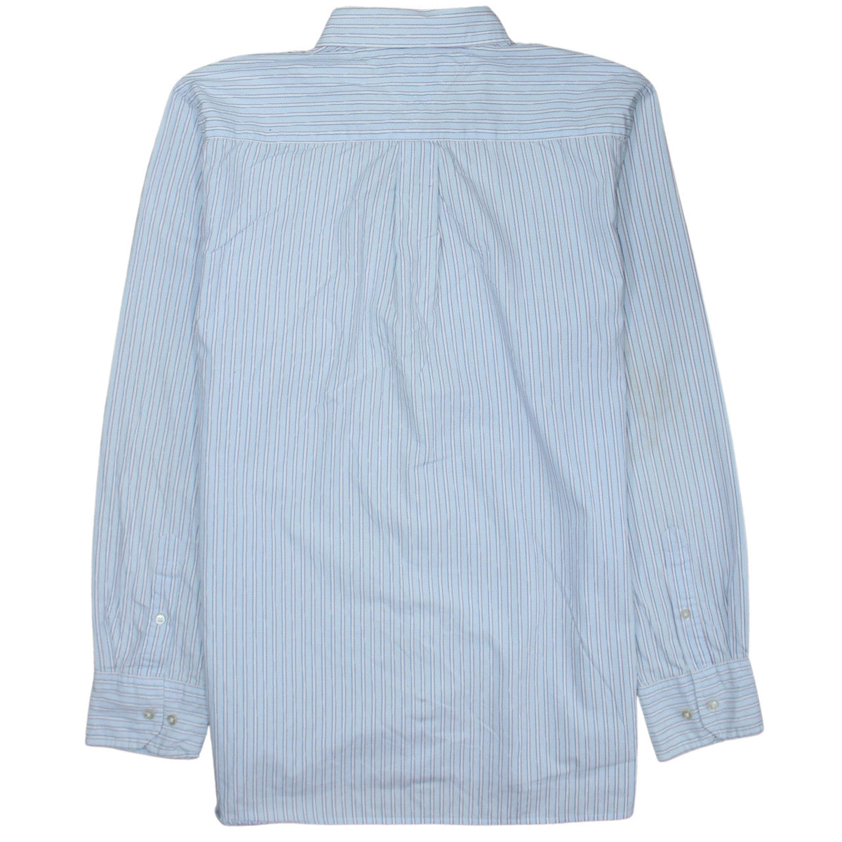 Tommy Hilfiger Men's Blue Striped Button-Down Shirt L 16.5 Custom Fit