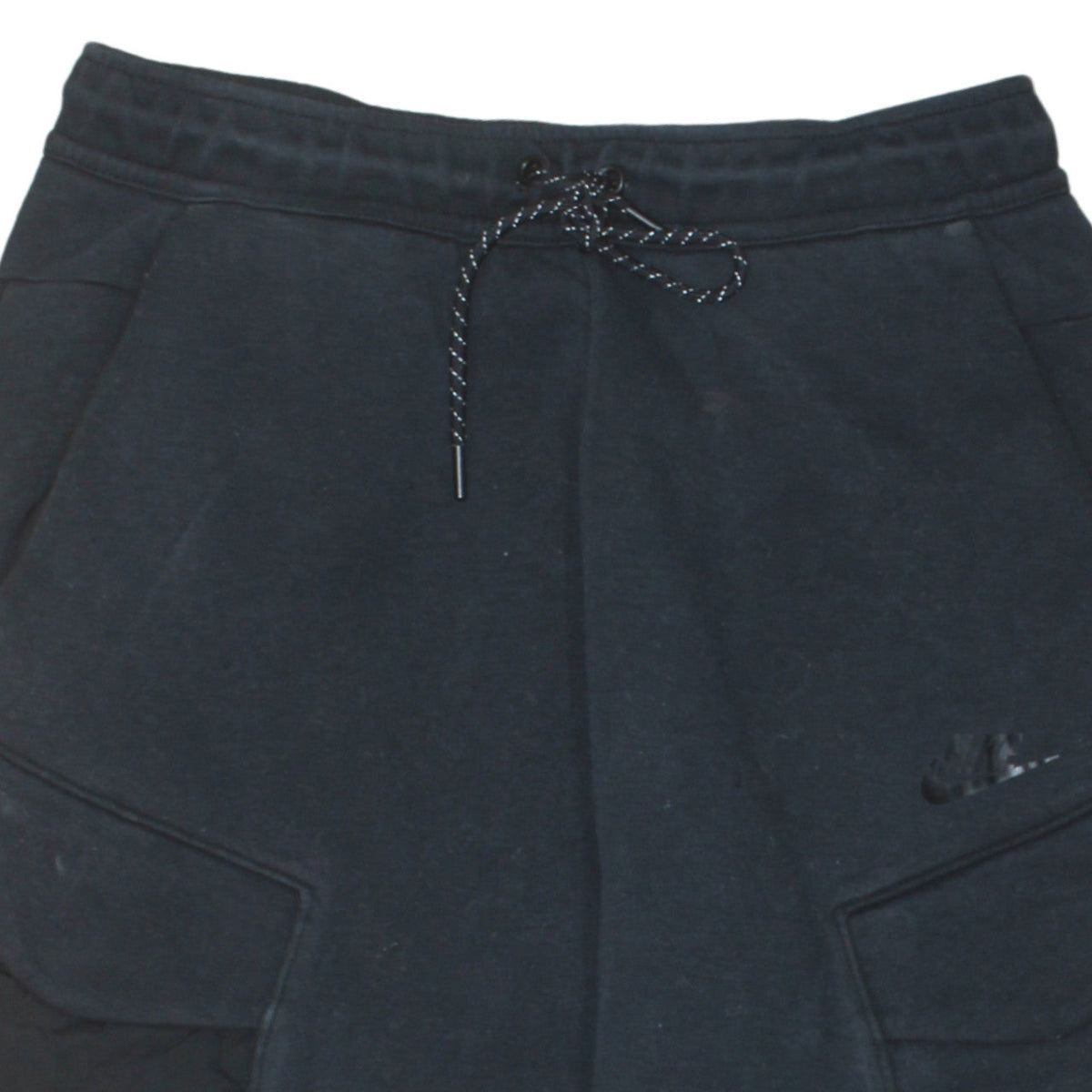 Nike Men's Black Cargo Jogger Trousers Size S Fleece Cotton Blend