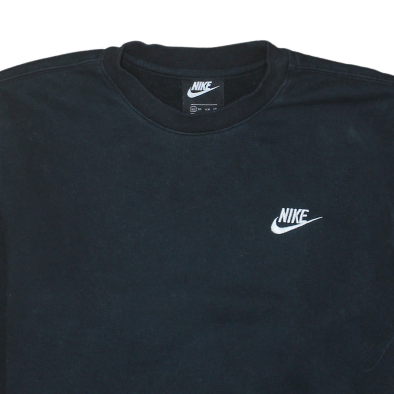 Nike Womens Black XS Pullover Crew Neck Logo Sweatshirt