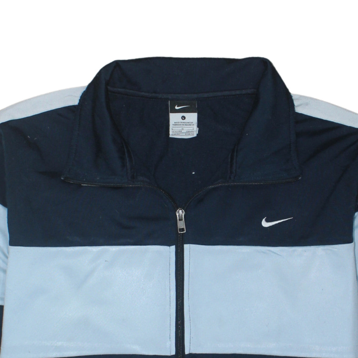 Nike Men's Blue Full Zip Sweatshirt Large Polyester Athletic Top