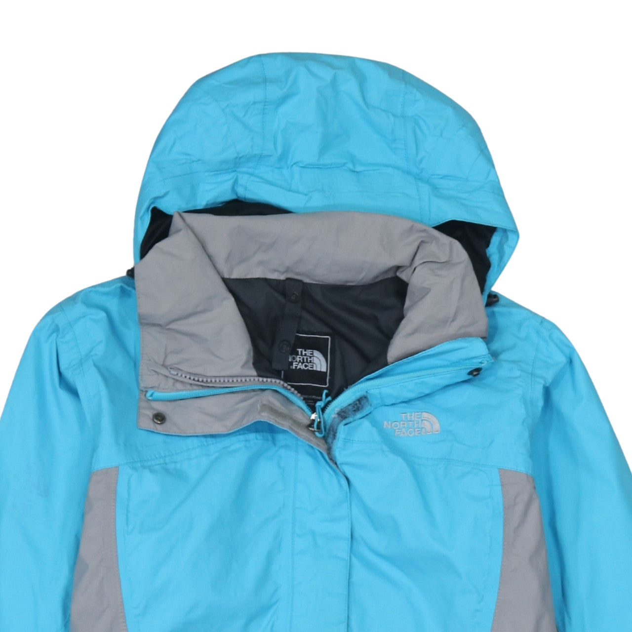The North Face Women's Blue Waterproof Hooded Rain Jacket M