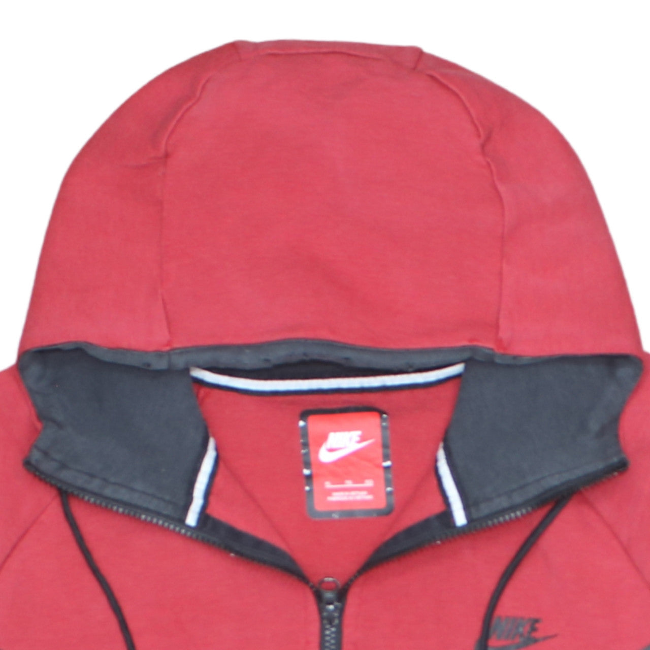 Nike Men's Red Full Zip Hoodie XL Sportswear Sweatshirt