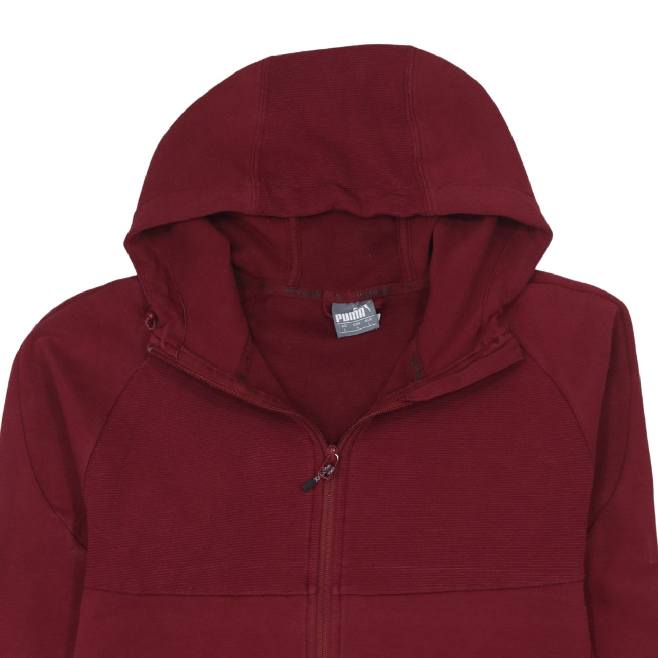 Puma Men's Red Full Zip Hoodie Size L Sportswear Fleece