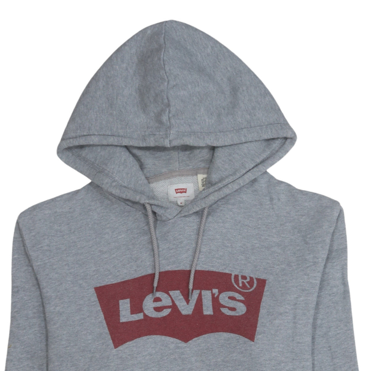 Levi's Mens Grey Pullover Hoodie M Regular Fit Graphic Print