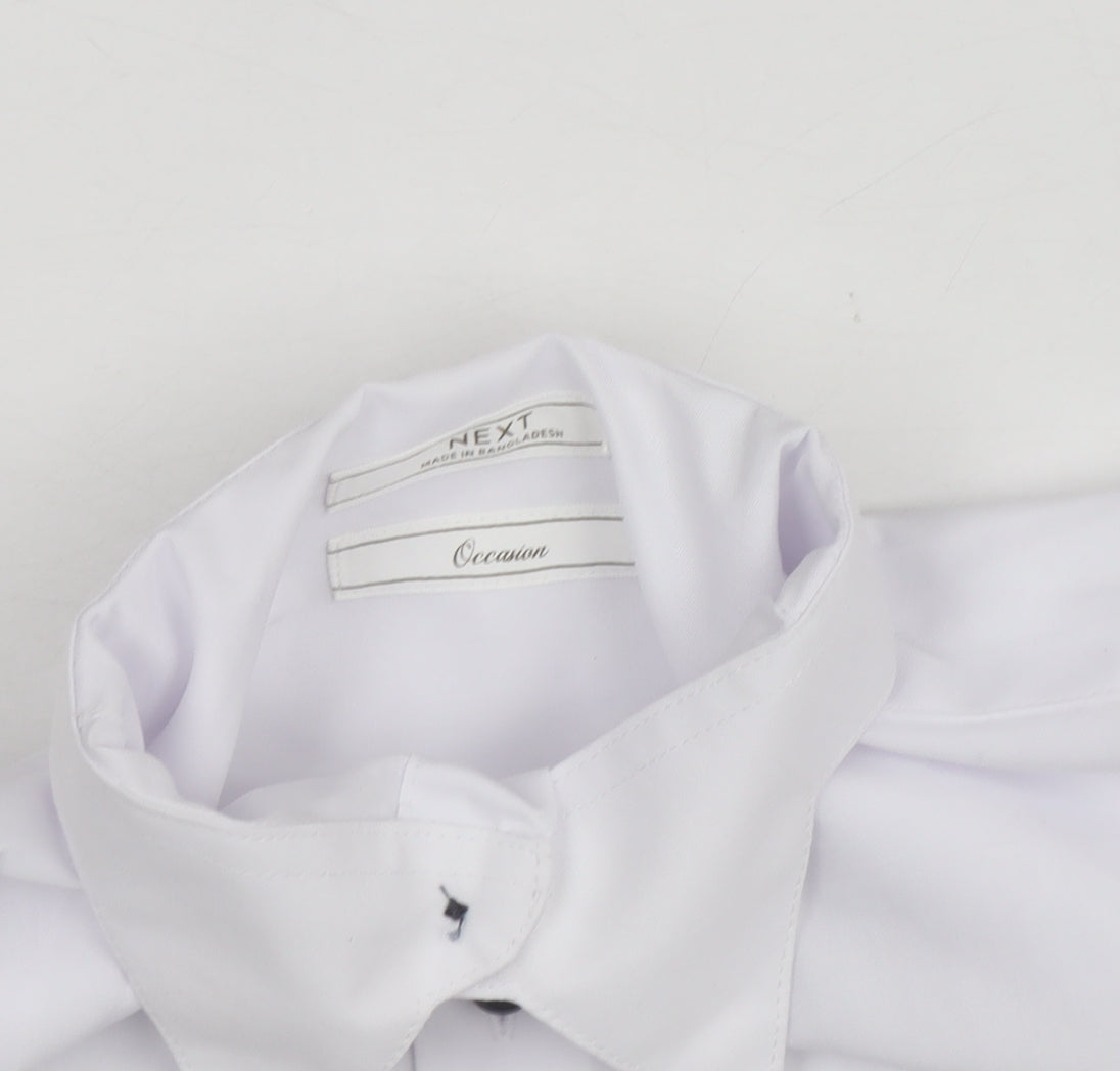Next Boys White Long Sleeve Button-Up Dress Shirt 6 Years Occasion Wear