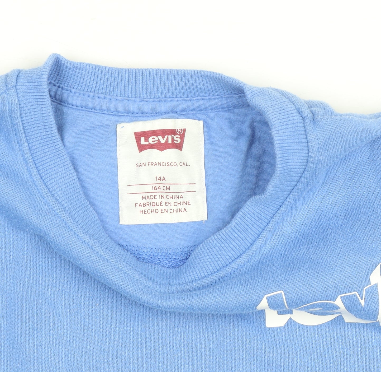 Levi's Womens Blue 14A Crew Neck Pullover Sweatshirt