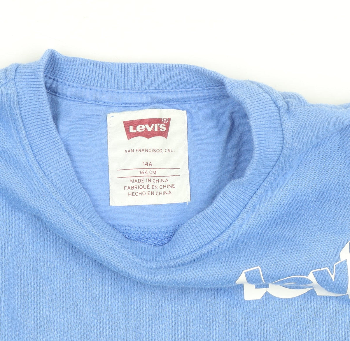 Levi's Womens Blue 14A Crew Neck Pullover Sweatshirt