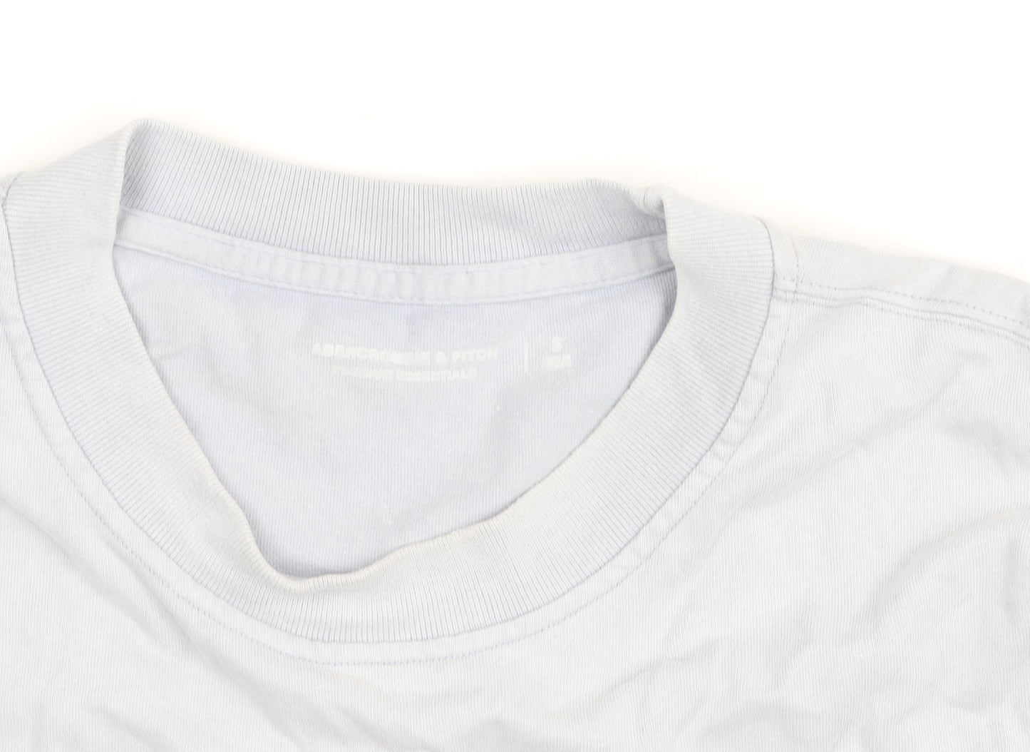 Abercrombie & Fitch Men's Light Blue Cotton Crew Neck T-Shirt Size S
