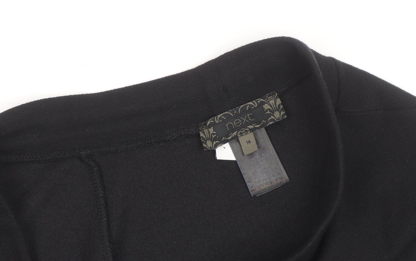 Next Women’s Black A-Line Stretch Cotton Skirt Size 14