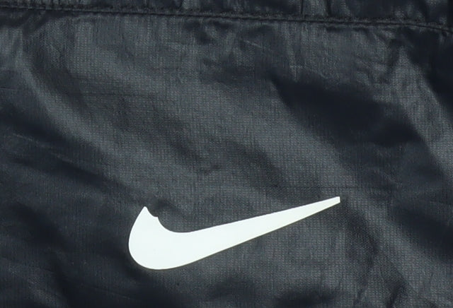 Nike Men's Black M Puffer Jacket Polyester Full Zip Windproof