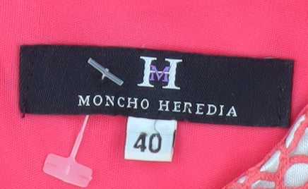 Moncho Heredia Women’s Pink Lace Sheath Dress Size 12 Formal Wedding