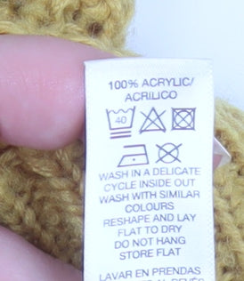 St. Bernard Women’s Yellow Cable-Knit Acrylic Jumper Size S