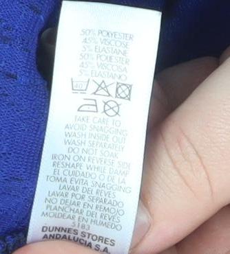 Dunnes Women Blue Black Shift Dress Size 12 Short Sleeve Zip Detail
