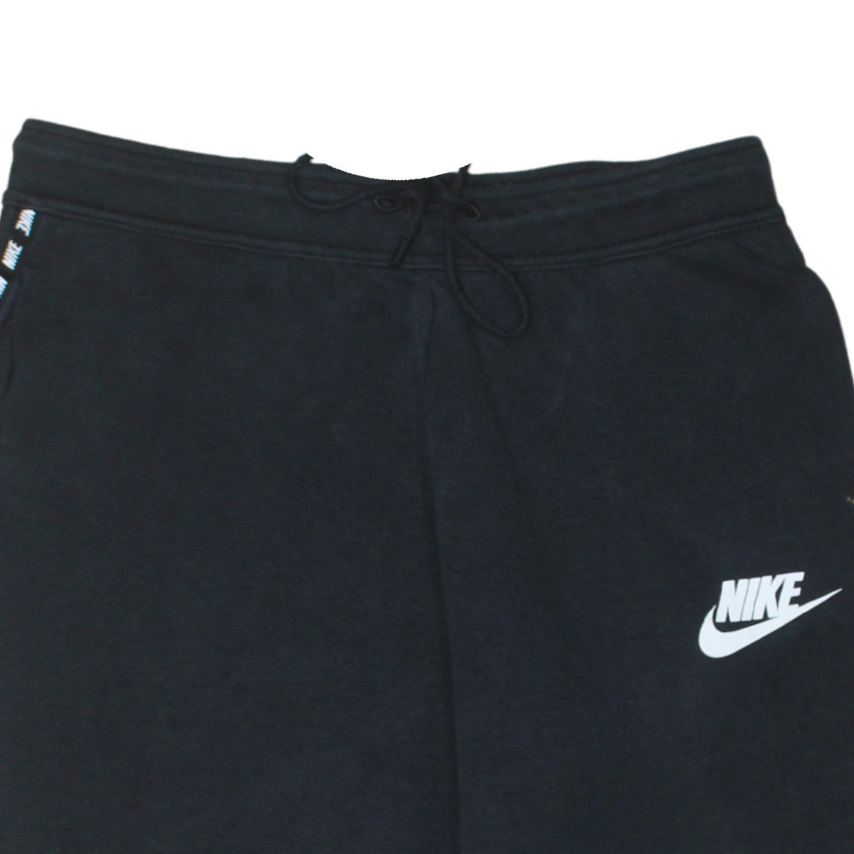 Nike Women’s Black M Track Pants with Side Stripe Drawstring Waist