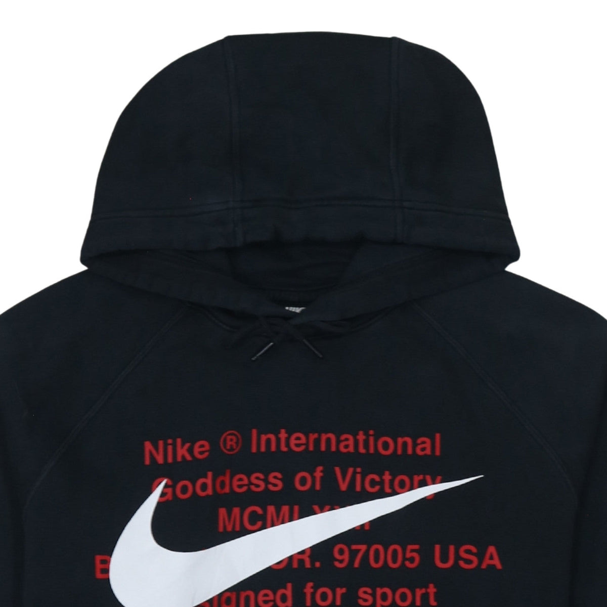 Nike Men's Black Pullover Hoodie M Logo Graphic Fleece Sweatshirt