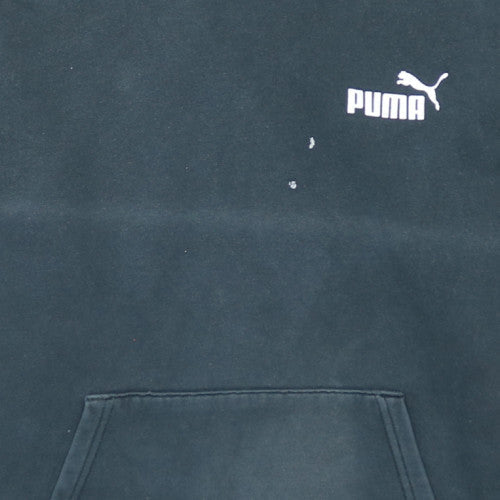 Puma Men’s Black Pullover Hoodie Small Regular Fit Logo Fleece