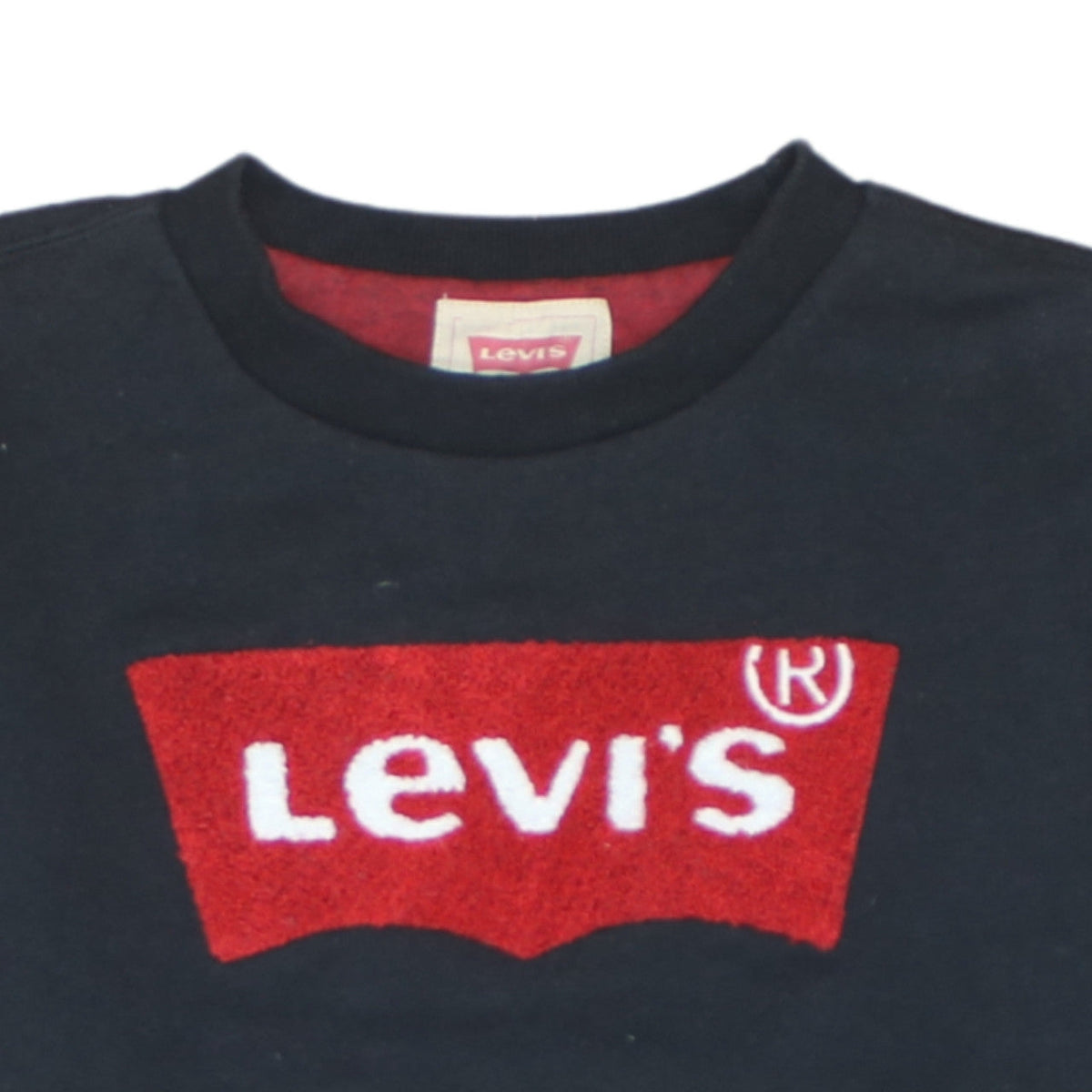 Levi's Boys Black Logo Crew Neck Pullover Sweatshirt Size 12 Years