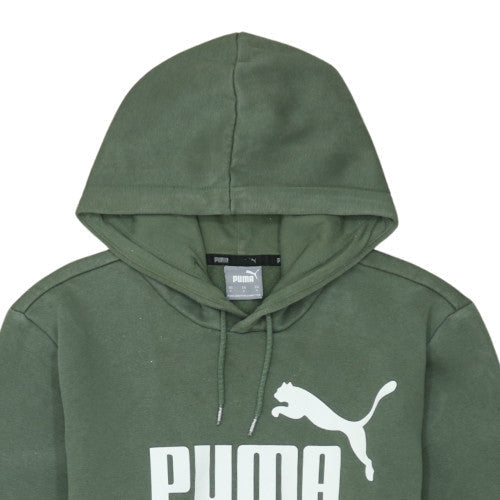 Puma Men's Green Pullover Hoodie Small Regular Fit Fleece