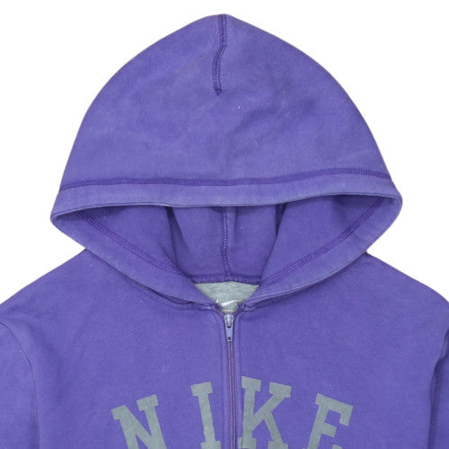 Nike Men's Purple Full Zip Hoodie L Sports Fleece Sweatshirt