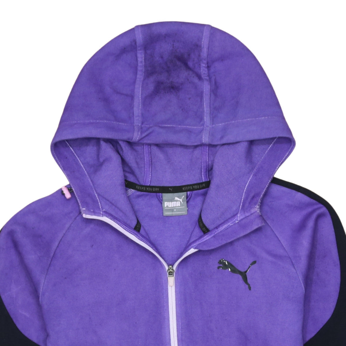 Puma Men's Purple Full Zip Hooded Fleece Hoodie Size M